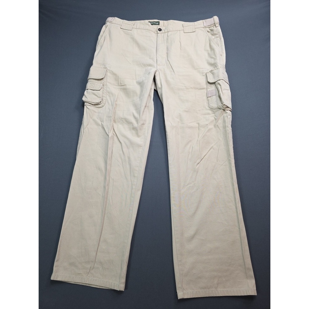 Orvis Khaki Cargo Fishing Hiking‎ Pants Men's Size 42x31 Adjustable Waist...